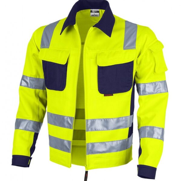 Qualitex MG245PRO 61939TW1 high visibility working jacket yellow