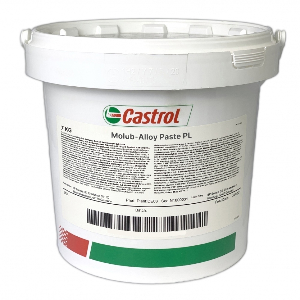 Castrol Molub-Alloy Paste PL Assembly paste with MoS2 black 7kg can