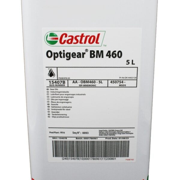 Castrol Optigear BM 460 High performance gear oil CLP 5L canister