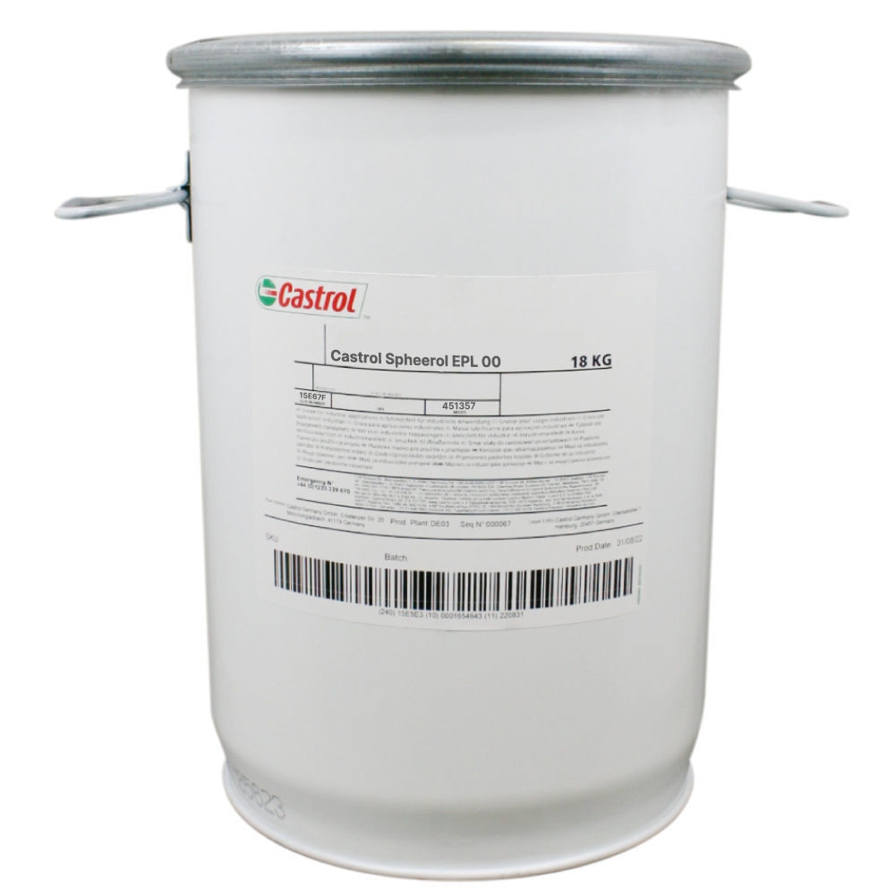 Castrol Spheerol EPL 00 Multi-purpose extreme pressure grease 18kg