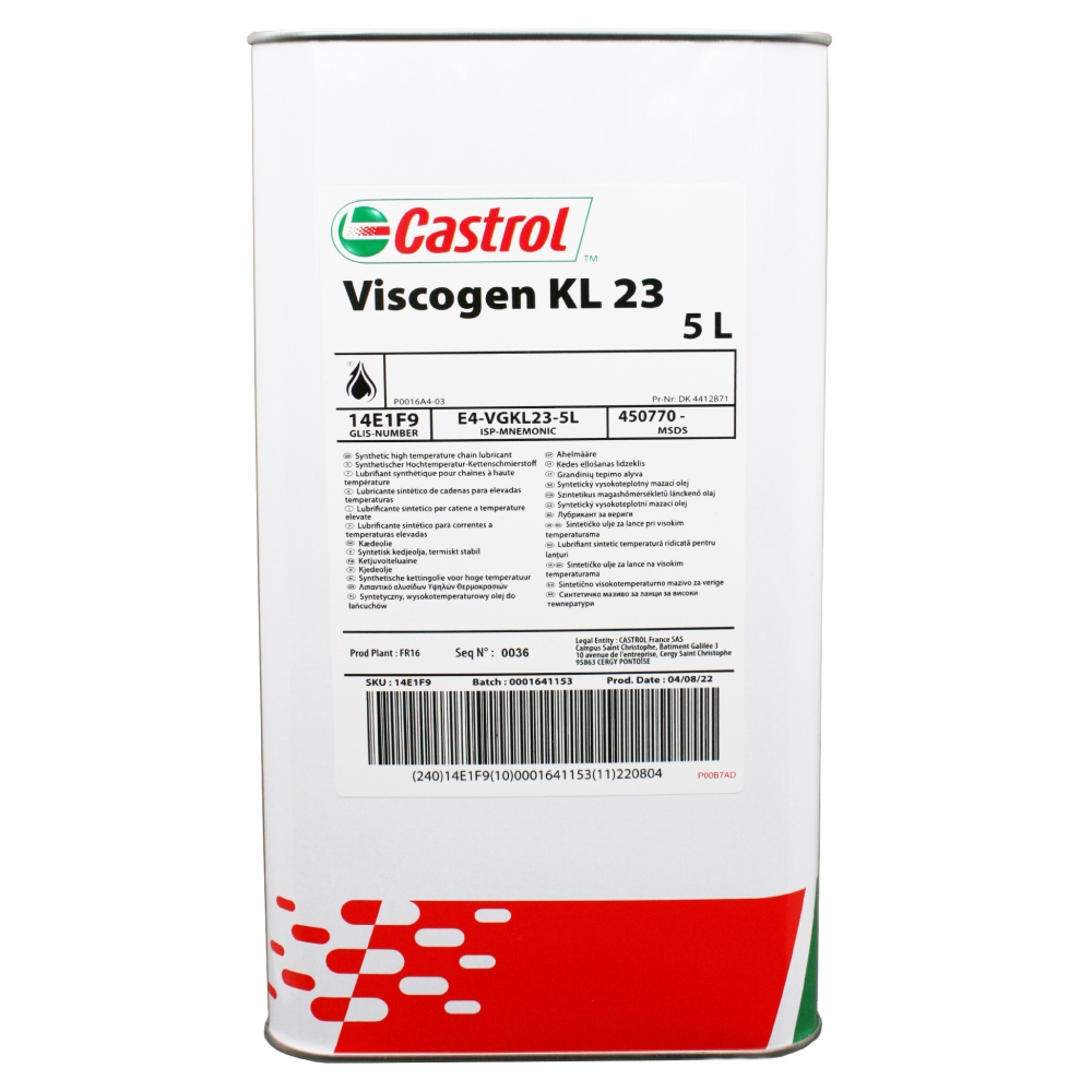 Castrol Viscogen KL 23 High temperature chain lubricant 5l canister