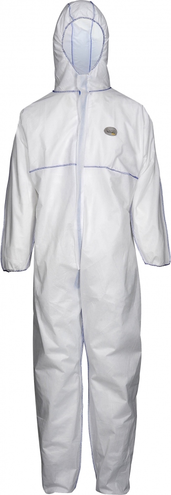 CoverBase® SMS-1 Chemical protection coverall white cat.3 type 5+6
