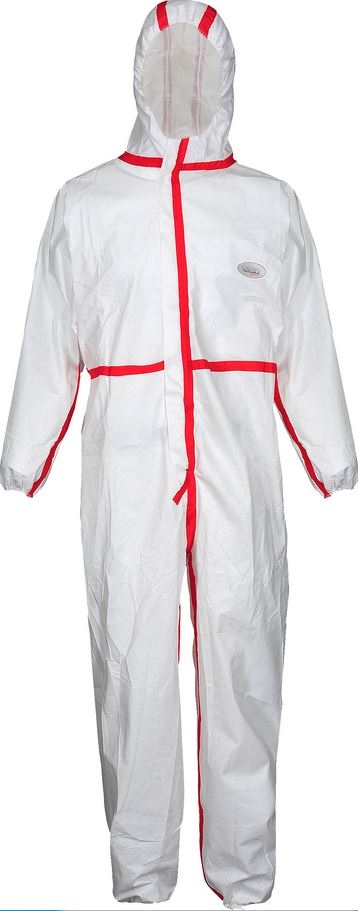 CoverStar CS400 PLUS Chemical protection suit white/red type 4+5+6