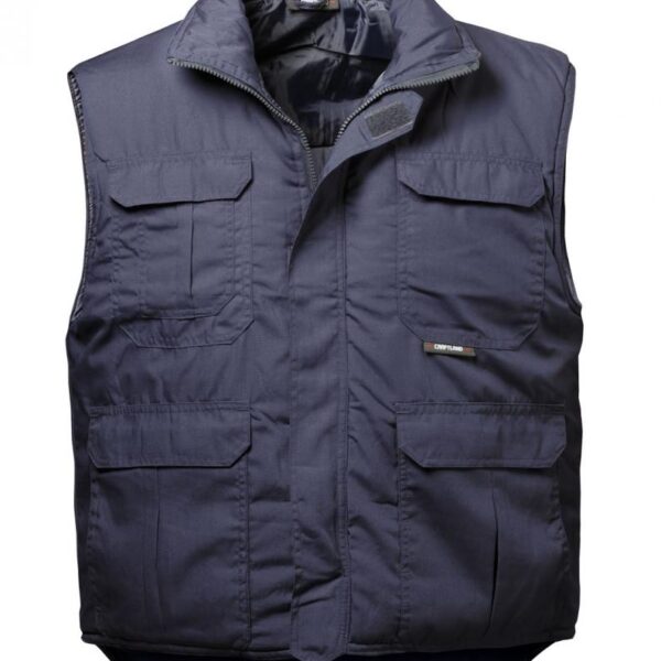 Work vest / Bodywarmer with 5 pockets navy blue S-3XL, Craftland 1835