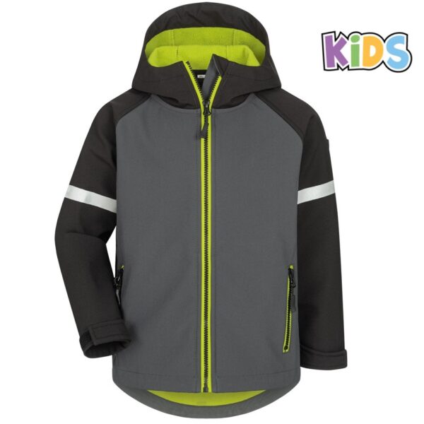 Kids Softshell Jacket grey/black Craftland 19967