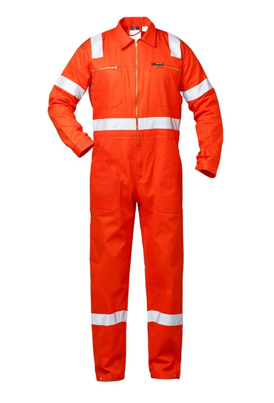 High-visibility overall orange 100% cotton, Craftland 2209 Suzuka