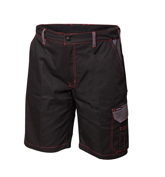 Craftland 22441 MECHELEN Work wear polycotton twill shorts grey/black
