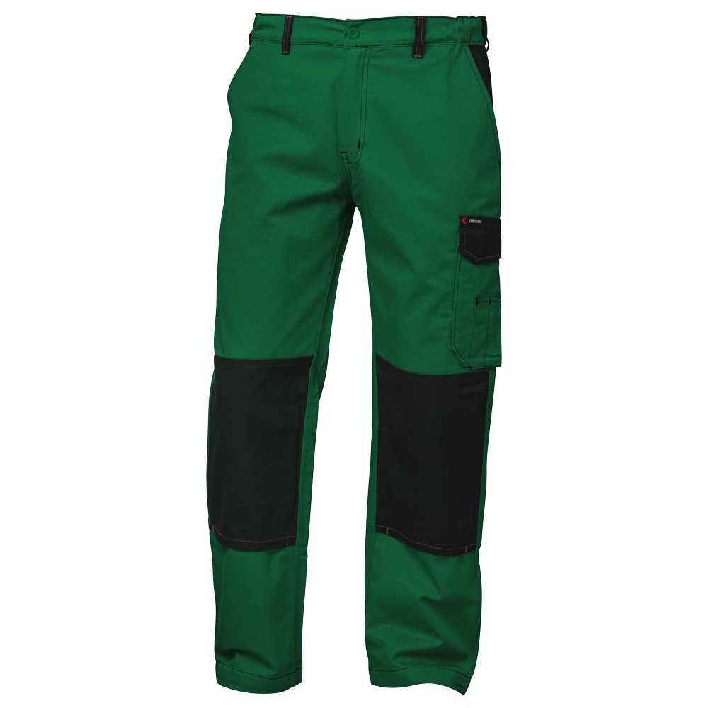 Craftland 22464 EUPEN Twill work trousers modern green/black