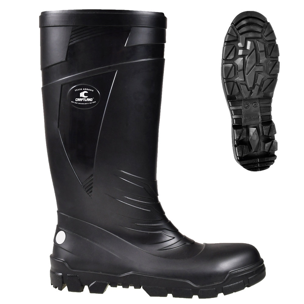Craftland 35320 ARRANO PVC Safety boots black S5 EN ISO 20345