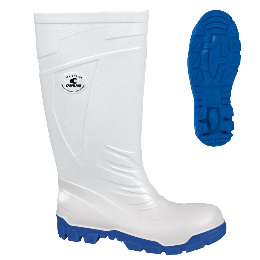 Steel toe Work Boots antibacterial white 37-50 S4 SRC, Craftland 35410