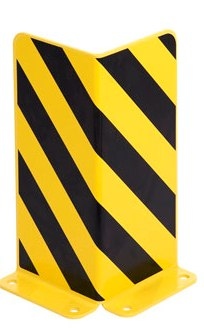 CRASH STOP 6260 Crash Protection Guards L-Shape, Black-Yellow 400 mm