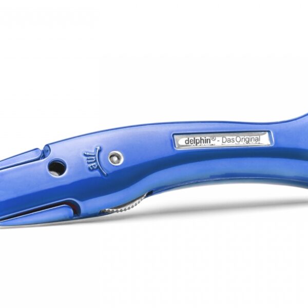 Delphin 100250-K1-CB Universal carpet Knife candy blue with quiver
