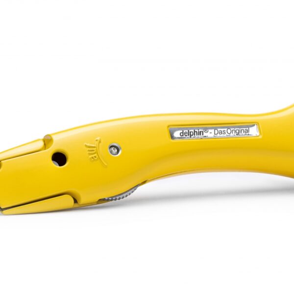Delphin 100250-K1-Y Universal carpet Knife yellow with black quiver