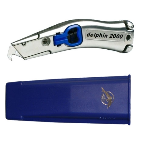 Delphin 100310 Carpet universal knife D2000 with holster blue