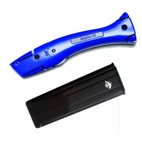 Delphin 100252 Universal Knife Original Nr. 03 blue with black holster