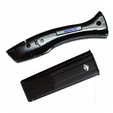 Delphin 100255 Universal carpet knife original nr03 black with holster