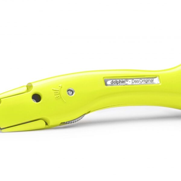 Delphin 100250-K1-SY Universal carpet Knife signal yellow with quiver