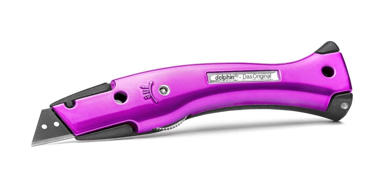Delphin K-2-MSCV Universal carpet Knife Matt black-candy purple