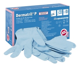 KCL Dermatril P 743 Box of 50 nitrile protection gloves, powder free