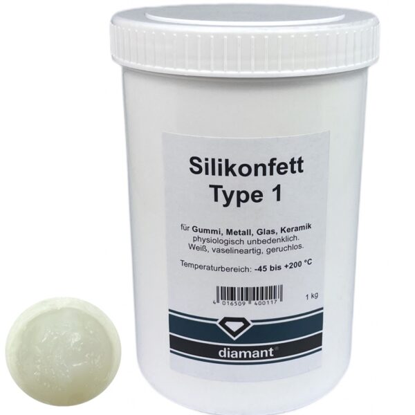 Diamant Silicone Grease Type 1 for rubber metal, glas, ceramic 1kg