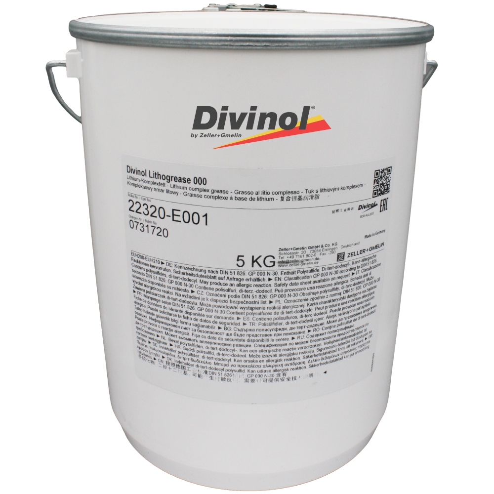 Divinol Lithogrease 000 High quality lithium complex soap grease 5kg