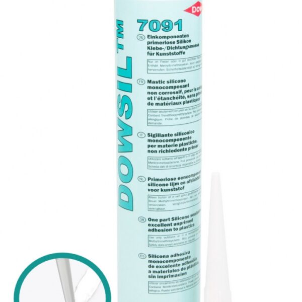Dowsil 7091 White Silicone Adhesive Sealant 310ml cartridge