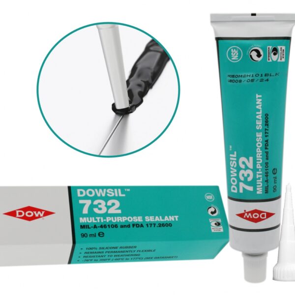 Dowsil 732 Black Multi-purpose Silicone Sealant 90ml tube
