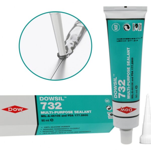 Dowsil 732 Clear Multi-purpose Silicone Sealant 90ml tube