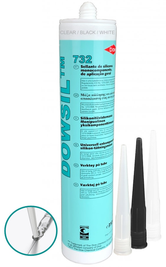Dowsil 732 Multi-purpose silicone sealant 310ml cartridge