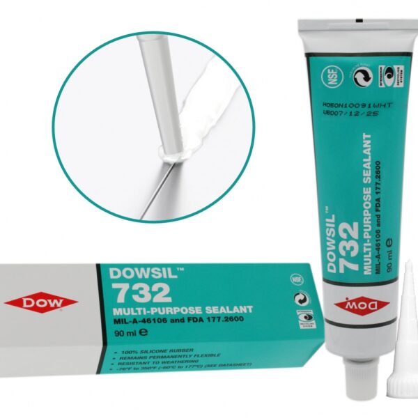 Dowsil 732 White Multi-purpose Silicone Sealant 90ml tube