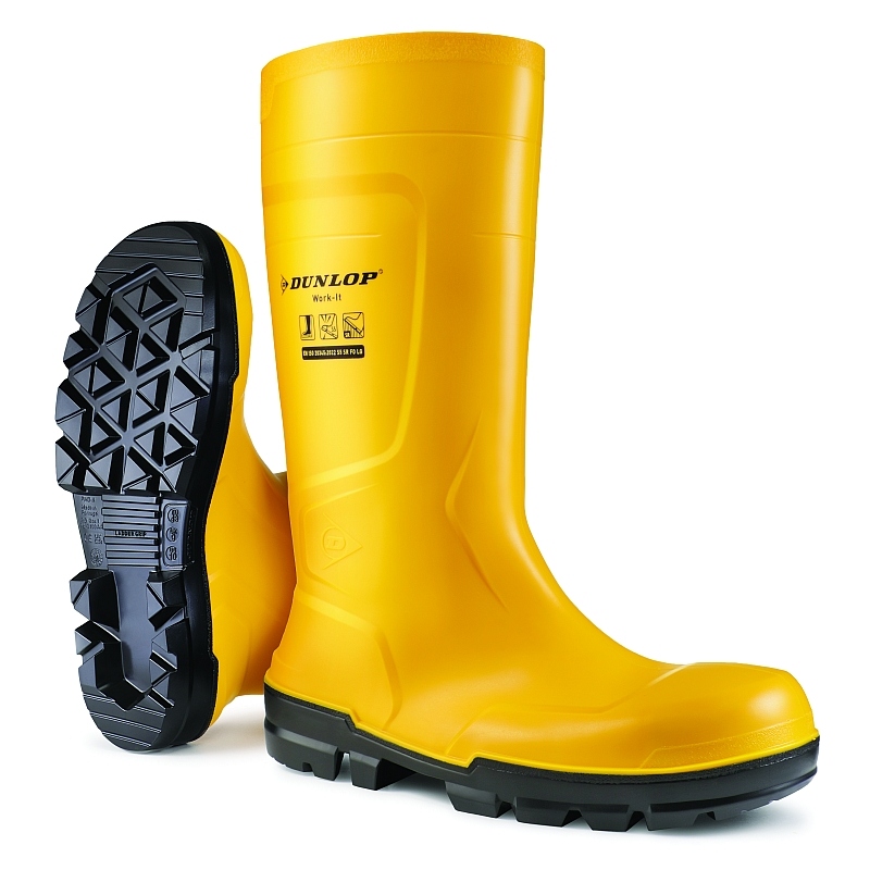 DUNLOP WORK-IT FULL SAFETY PU-Safety boots yellow S5 SRC