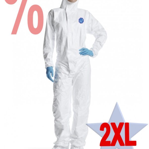 Tyvek 500 Labo Protection Coverall white cat.3 type 5B+6B, size XXL