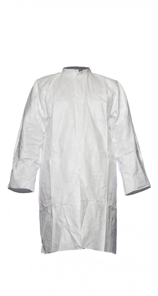 Tyvek 500 PL30 Lab protective coat with snaps and pockets M-XXL