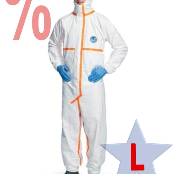 Tyvek Chemical Protection Coverall 800J white, cat.3 type 3/4/5/6-B, L