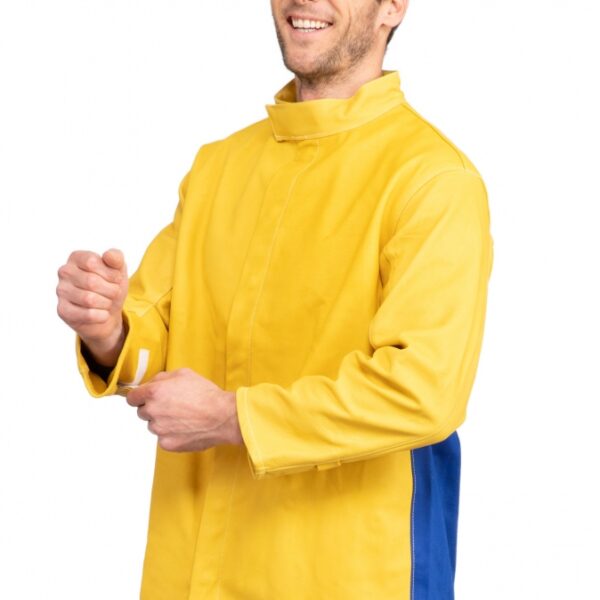 TOP Comfort welding jacket grained leather with FR cotton back S-6XL