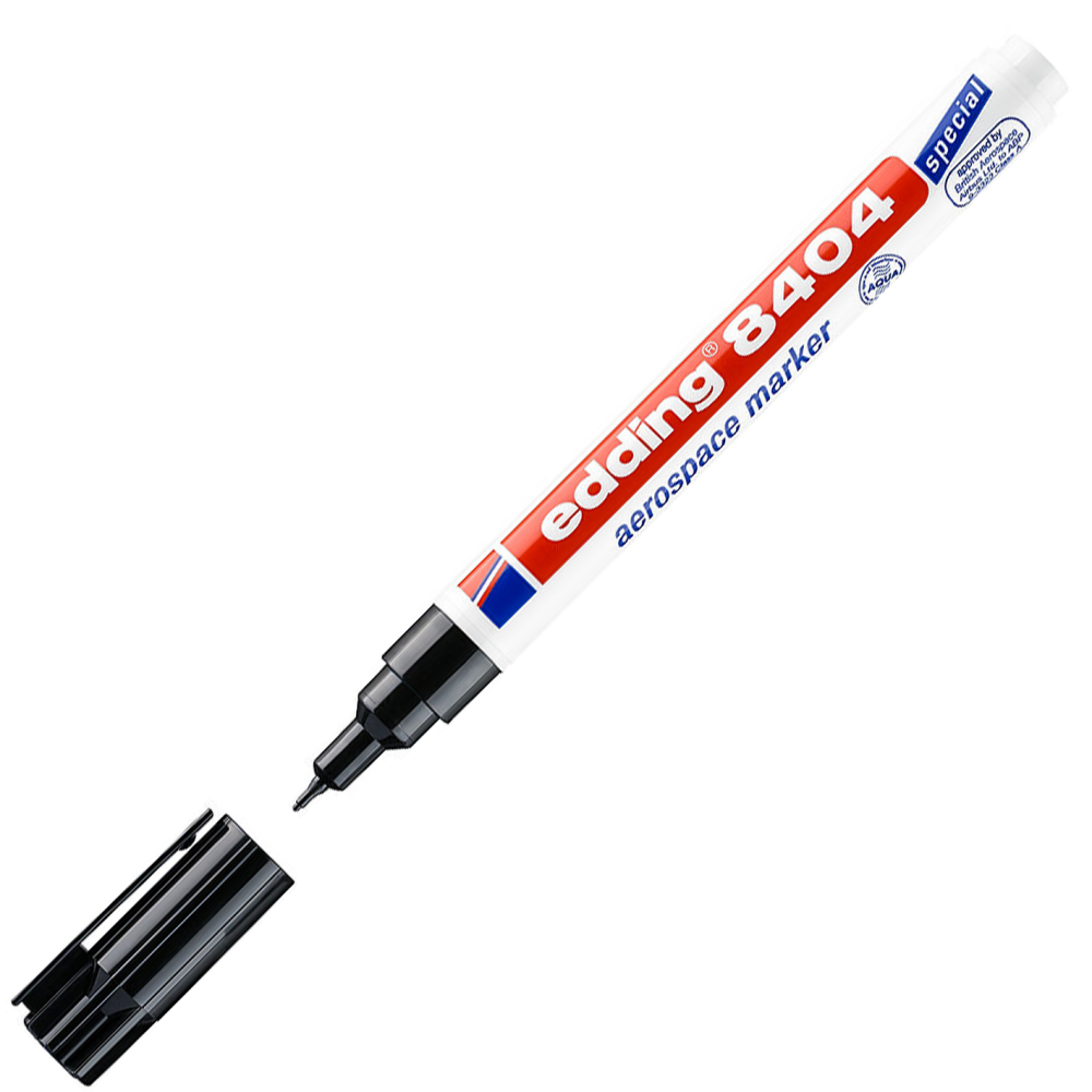 Edding 8404 Aerospace permanent marker with round nib black 0.75 mm