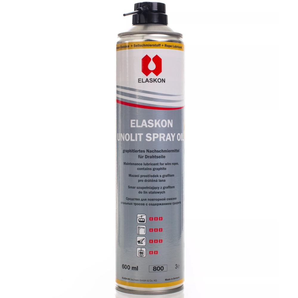 Elaskon Unolit Spray Oil Lubricant for wire ropes 600 ml spray can