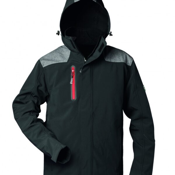 Elysee 19925 EPSILON Softshell-Jacket reflective stylish black/grey