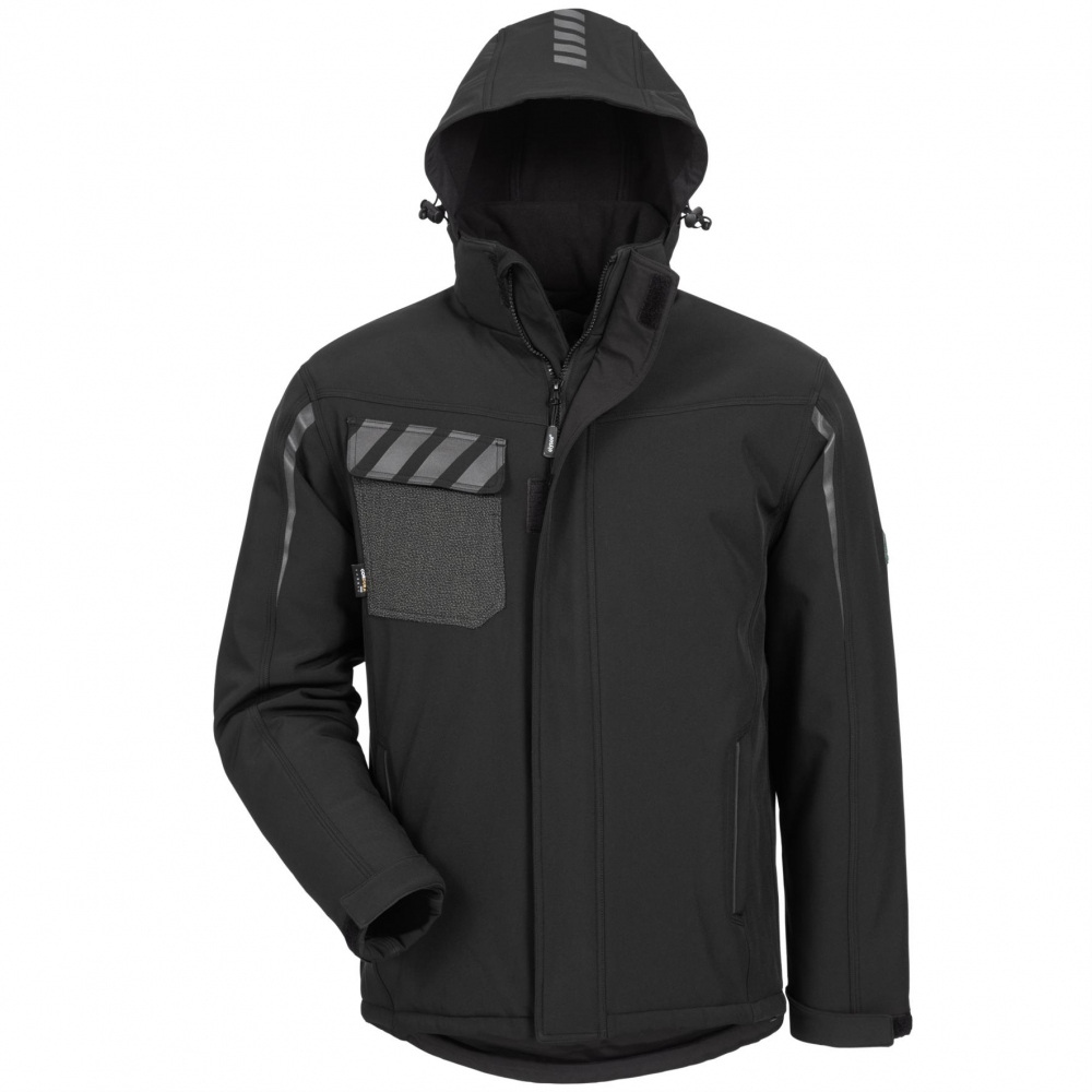 Elysee 19931 POROS Hooded winter Softshell jacket black S-4XL