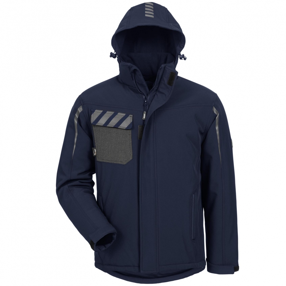 Elysee 19932 NAXOS Hooded winter softshell jacket navy blue S-4XL