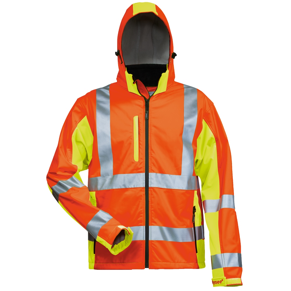 Elysee 22734 HOSS High visibility Softshell jacket orange/yellow S-3XL