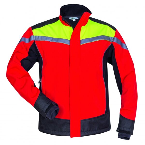 Elysee 22755 ESCHE forestry work Softshell jacket red/black/yellow