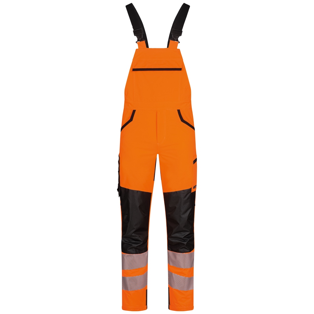 High Visibility Stretch Dungarees orange/black ISO 20471, Elysee 22764