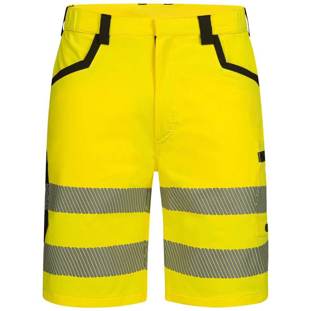 High-Vis Stretch Shorts ISO 20471 UV protection yellow, Elysee 22765