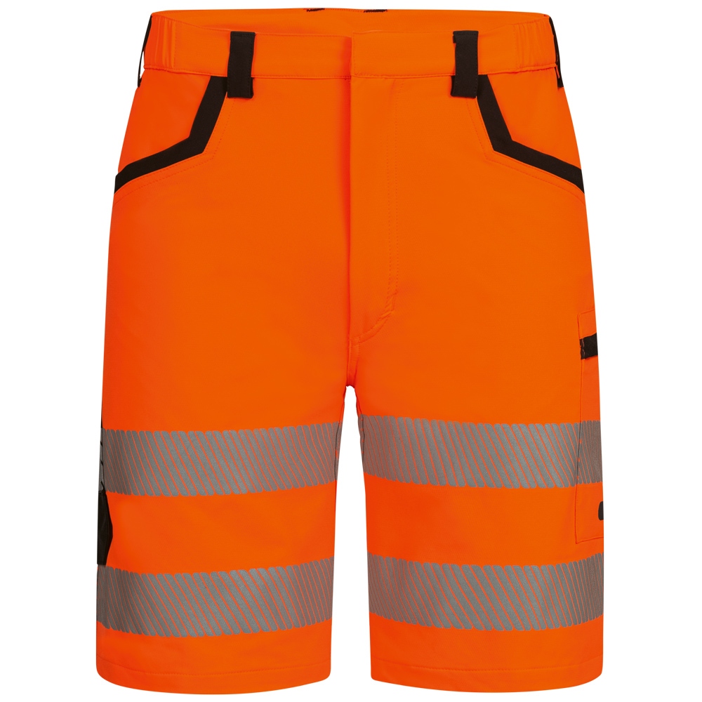 High-Vis Stretch Shorts ISO 20471 UV protection orange, Elysee 22766