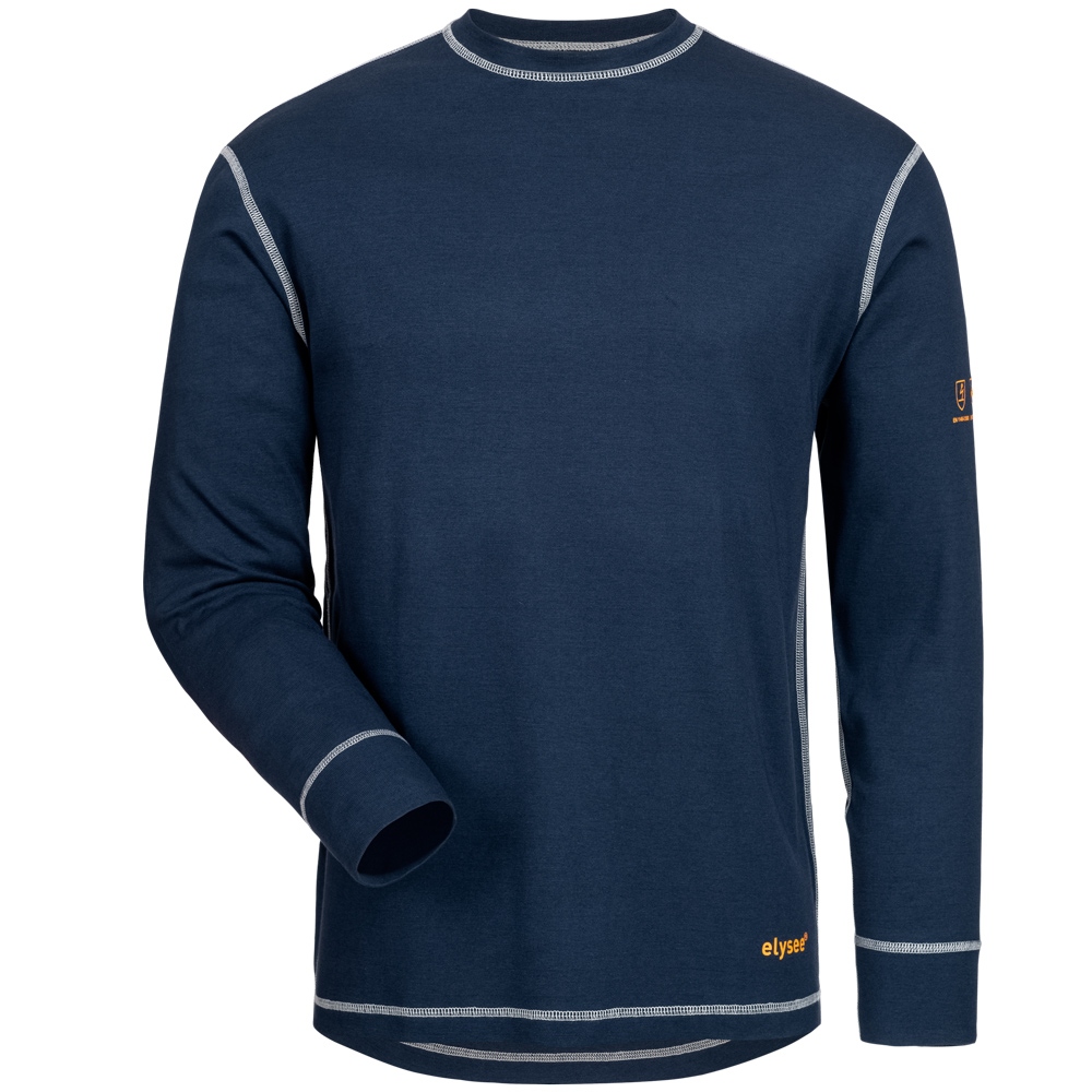 Multi-norm T-Shirt long-sleeved flame retardant navy, Elysee 23411