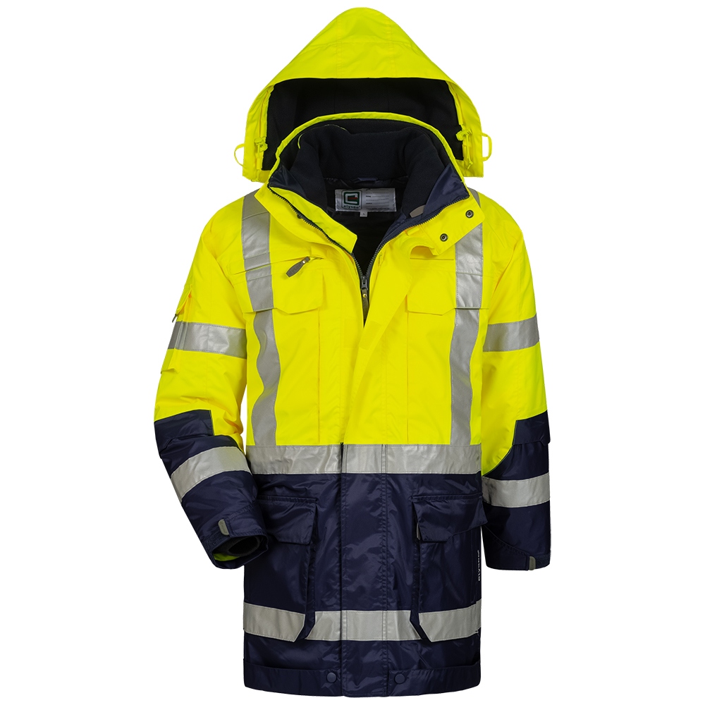 Hi Vis Premium Winter Parka 4-in-1 Jacket yellow/navy, Elysee 23421
