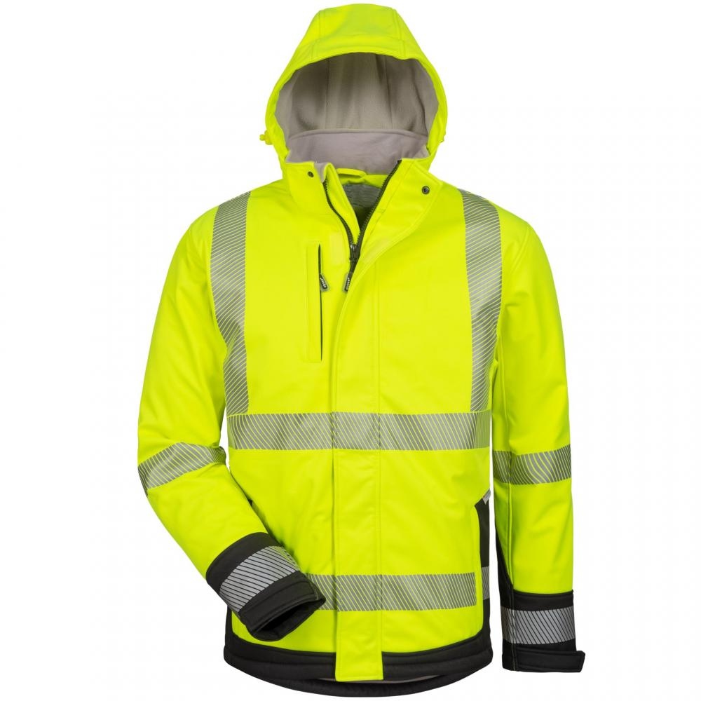 Winter Hi Vis Softshell Jacket 3-in-1 yellow/black S-5XL, Elysee 23426