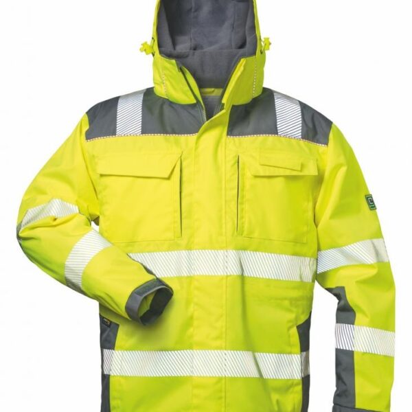 Convertible Hi Vis Winter Jacket 2-in-1 yellow/gray S-4XL, Elysee23429