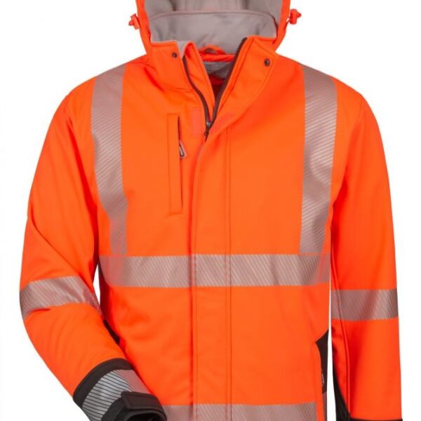 Winter Hi Vis Softshell Jacket 3-in-1 orange/black S-4XL, Elysee 23436